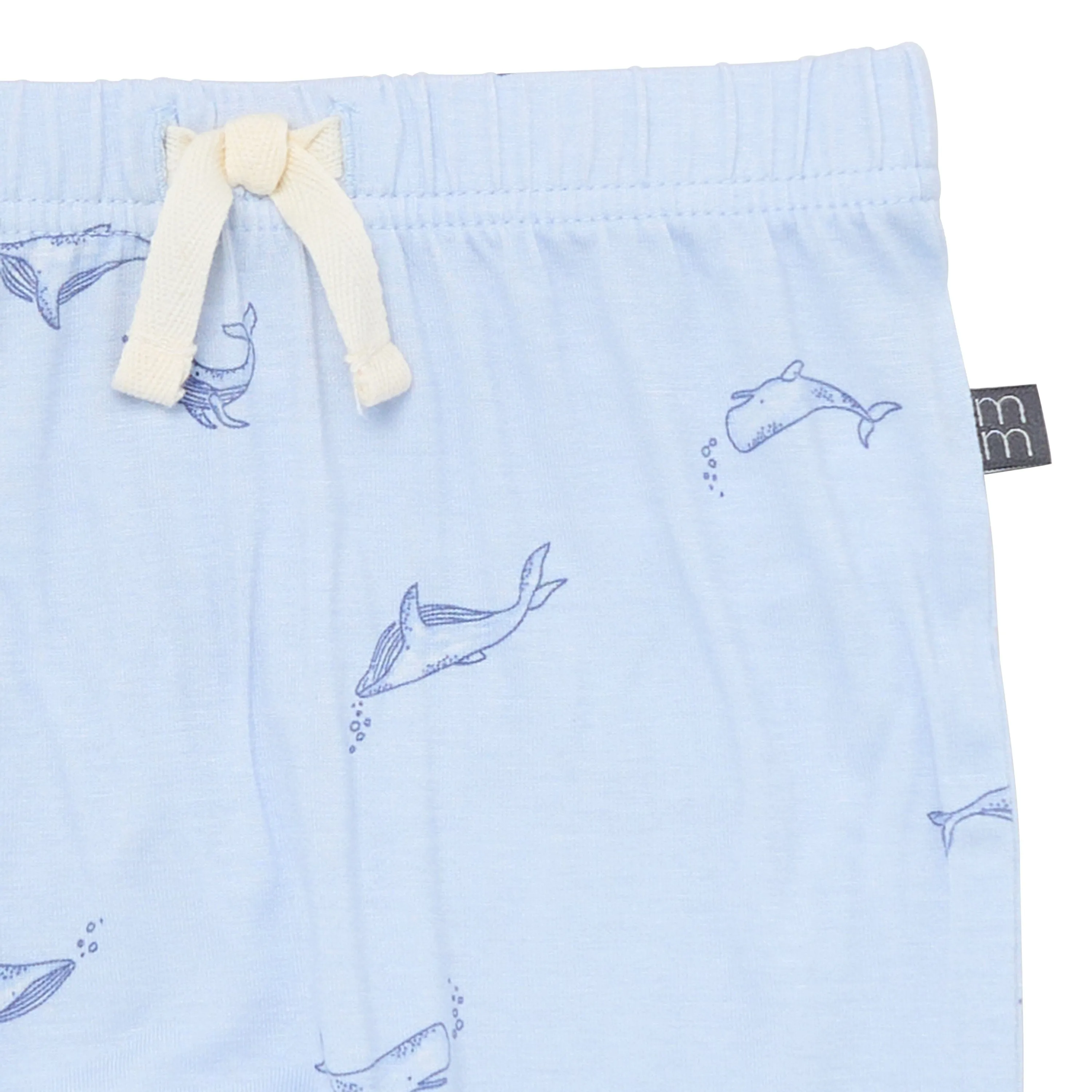 4-Piece Baby Boys Light Blue Whale Bodysuits and Pants Set