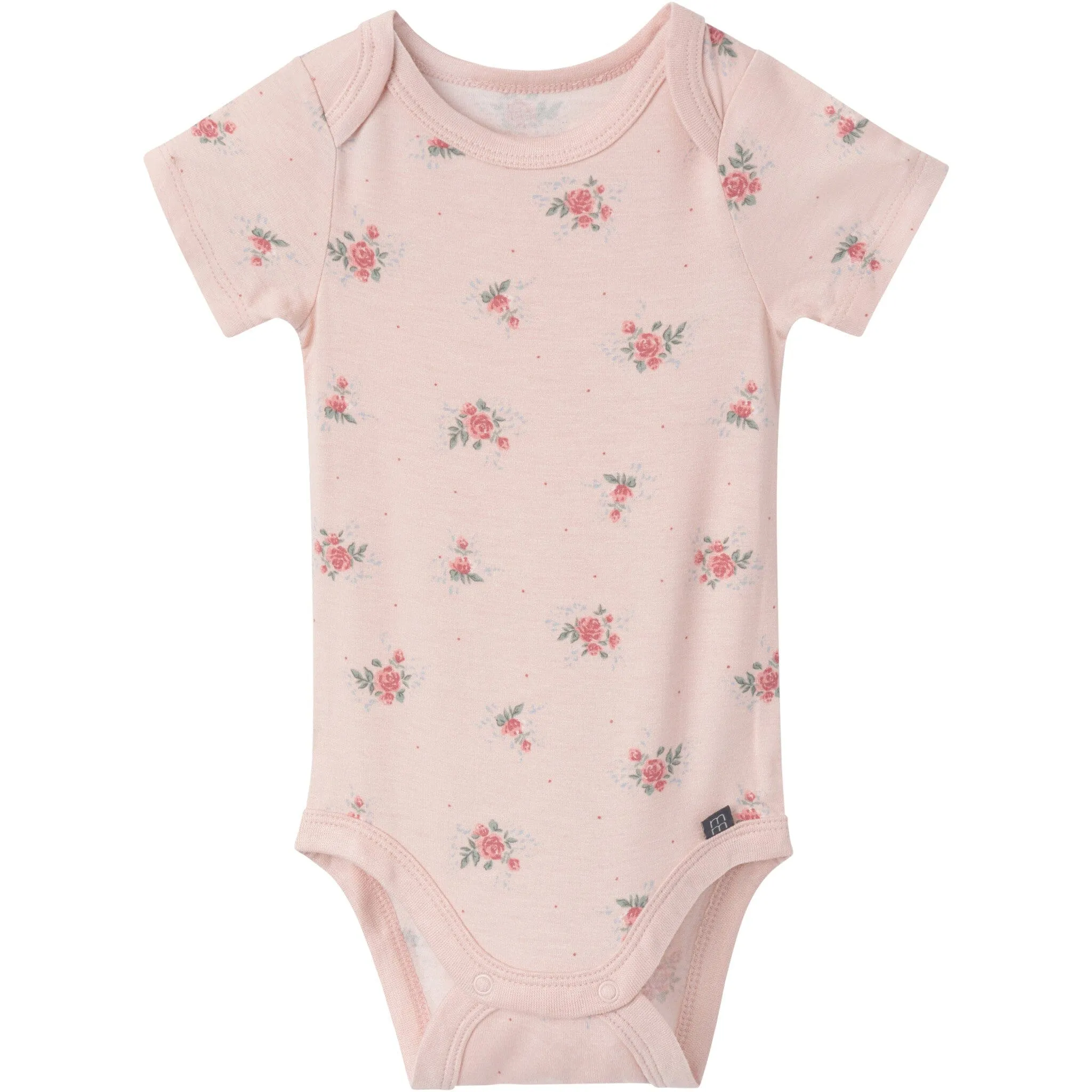 4-Piece Baby Girls Pink Roses Bodysuits and Pants Set