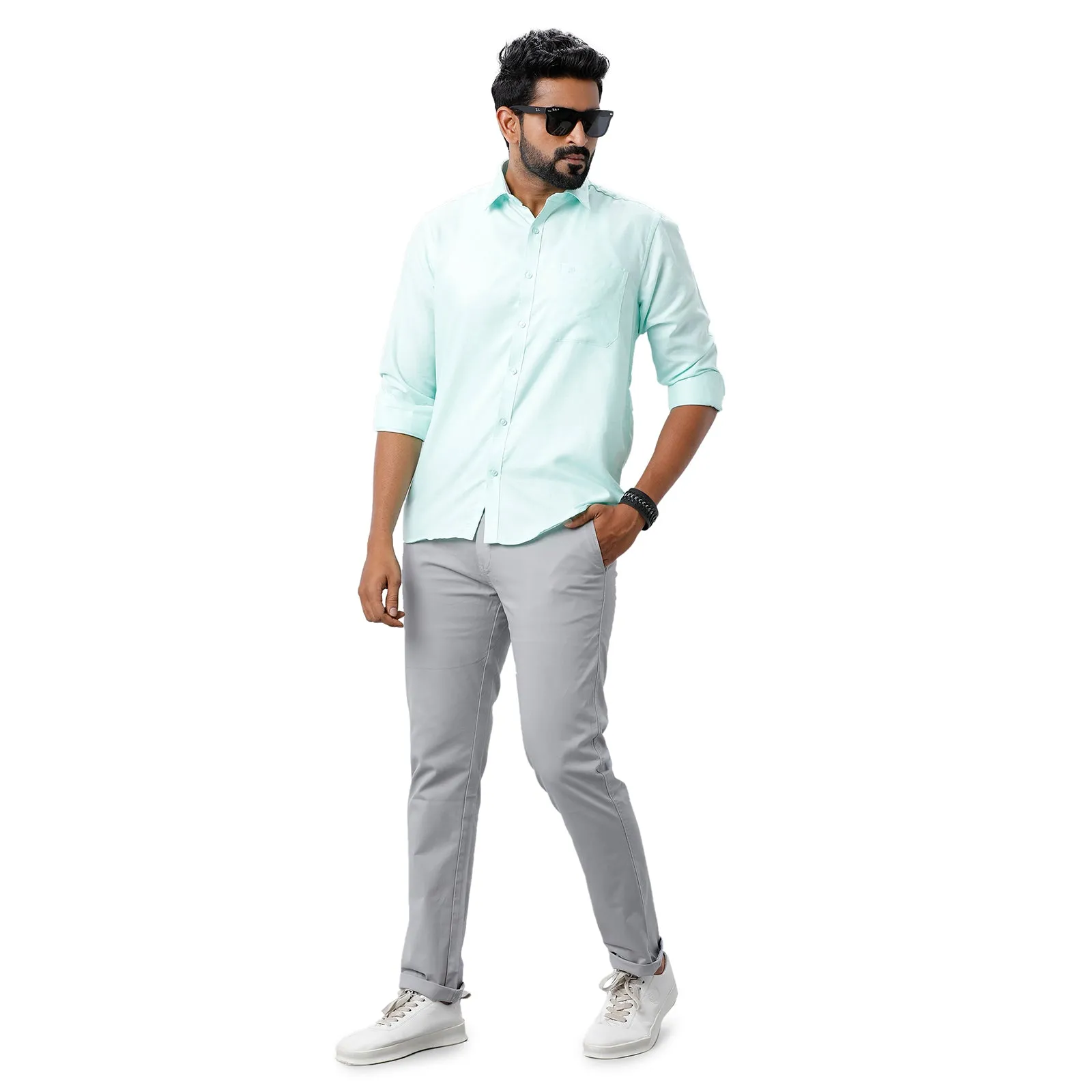 Armani - Light Green Formal Shirts for Men | Ariser