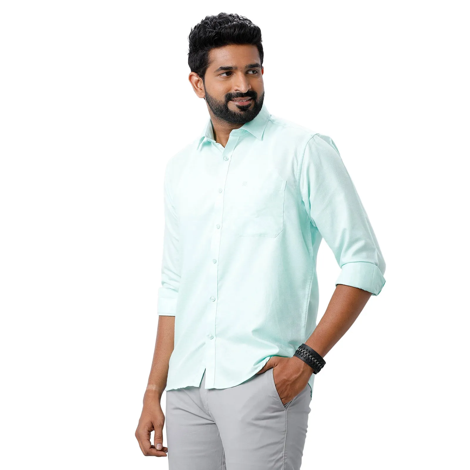 Armani - Light Green Formal Shirts for Men | Ariser