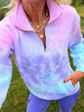 Cotton Candy Quarter Zip Pullover