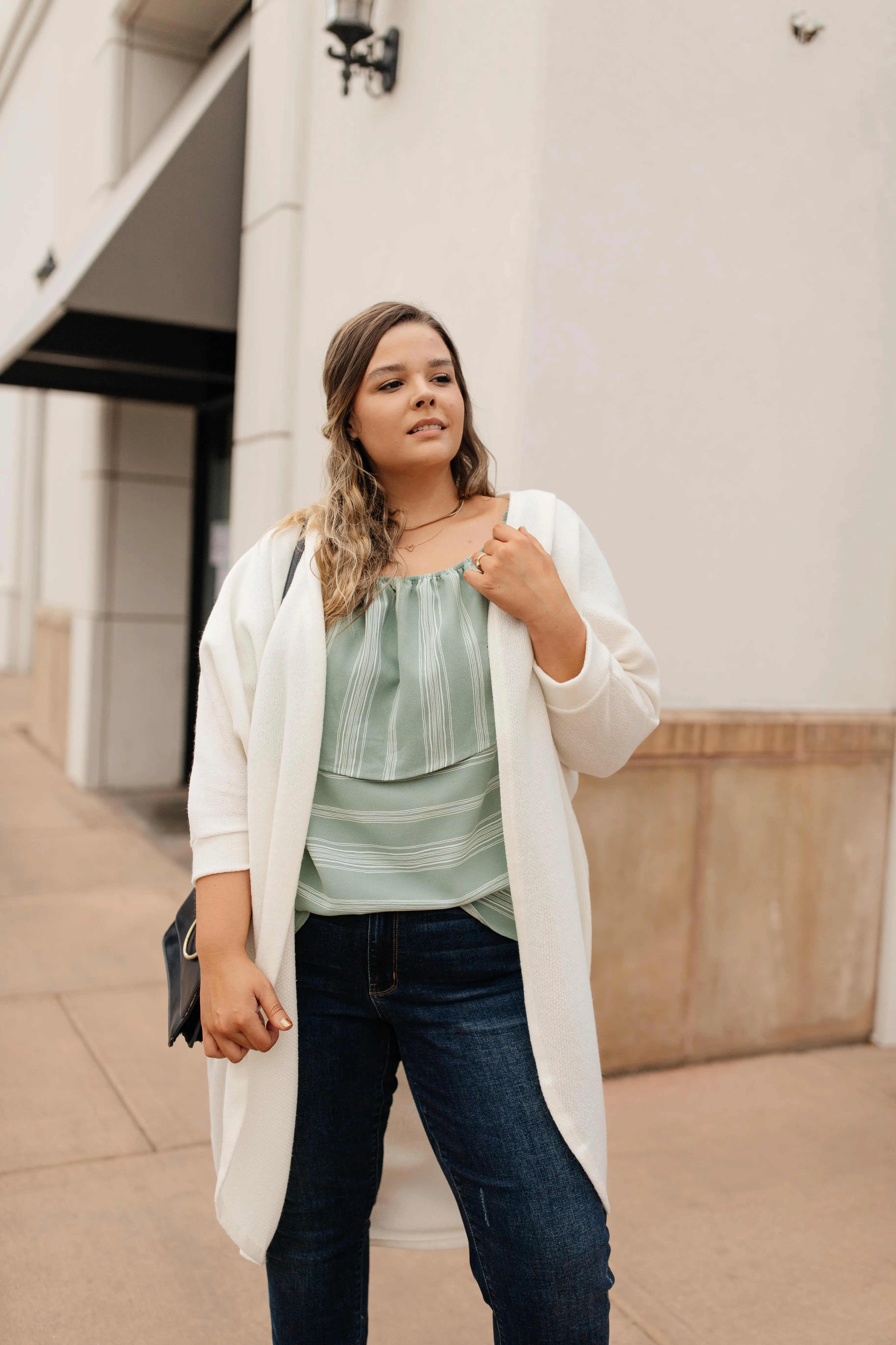 Cozy Chenille Cardi In Ivory