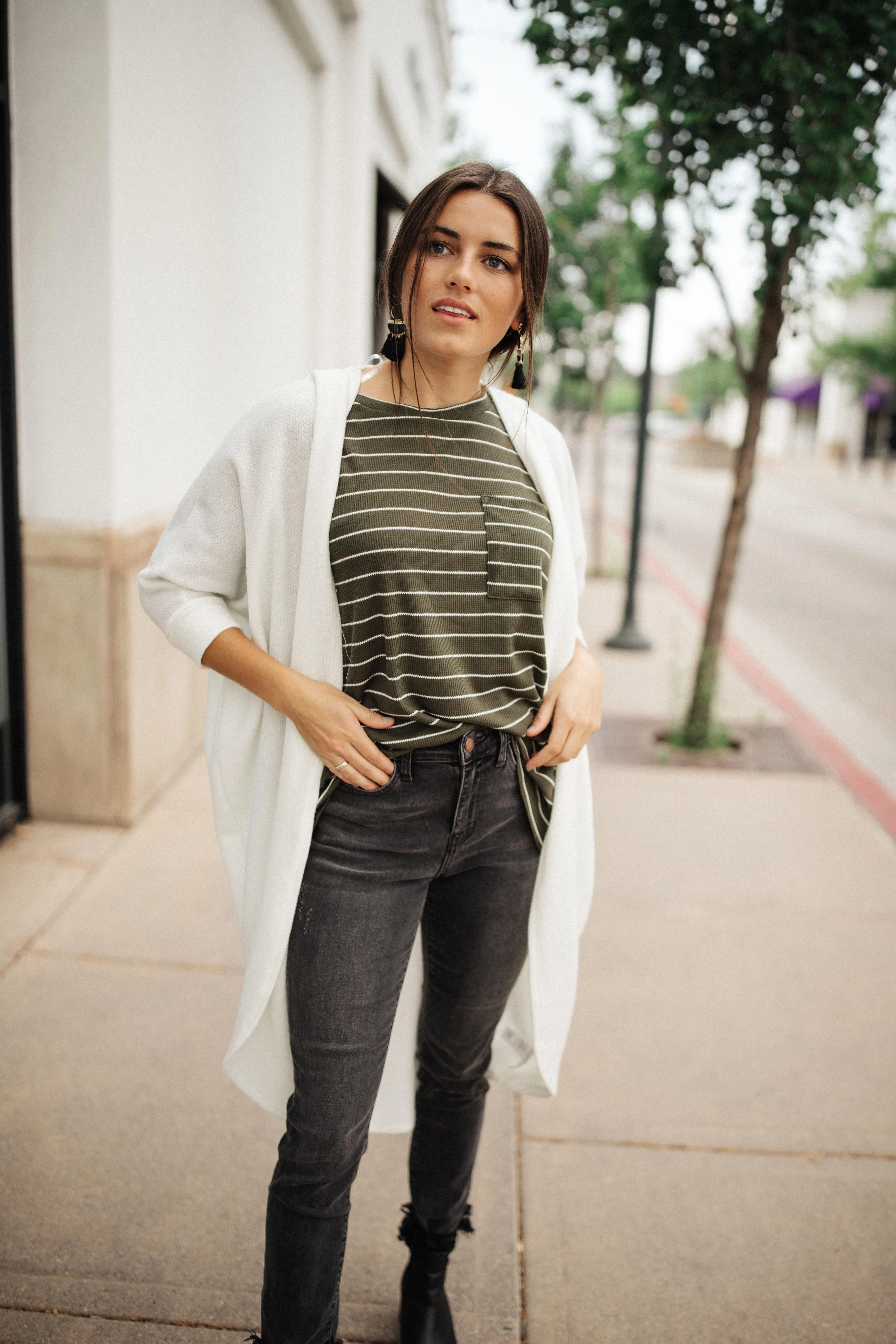 Cozy Chenille Cardi In Ivory