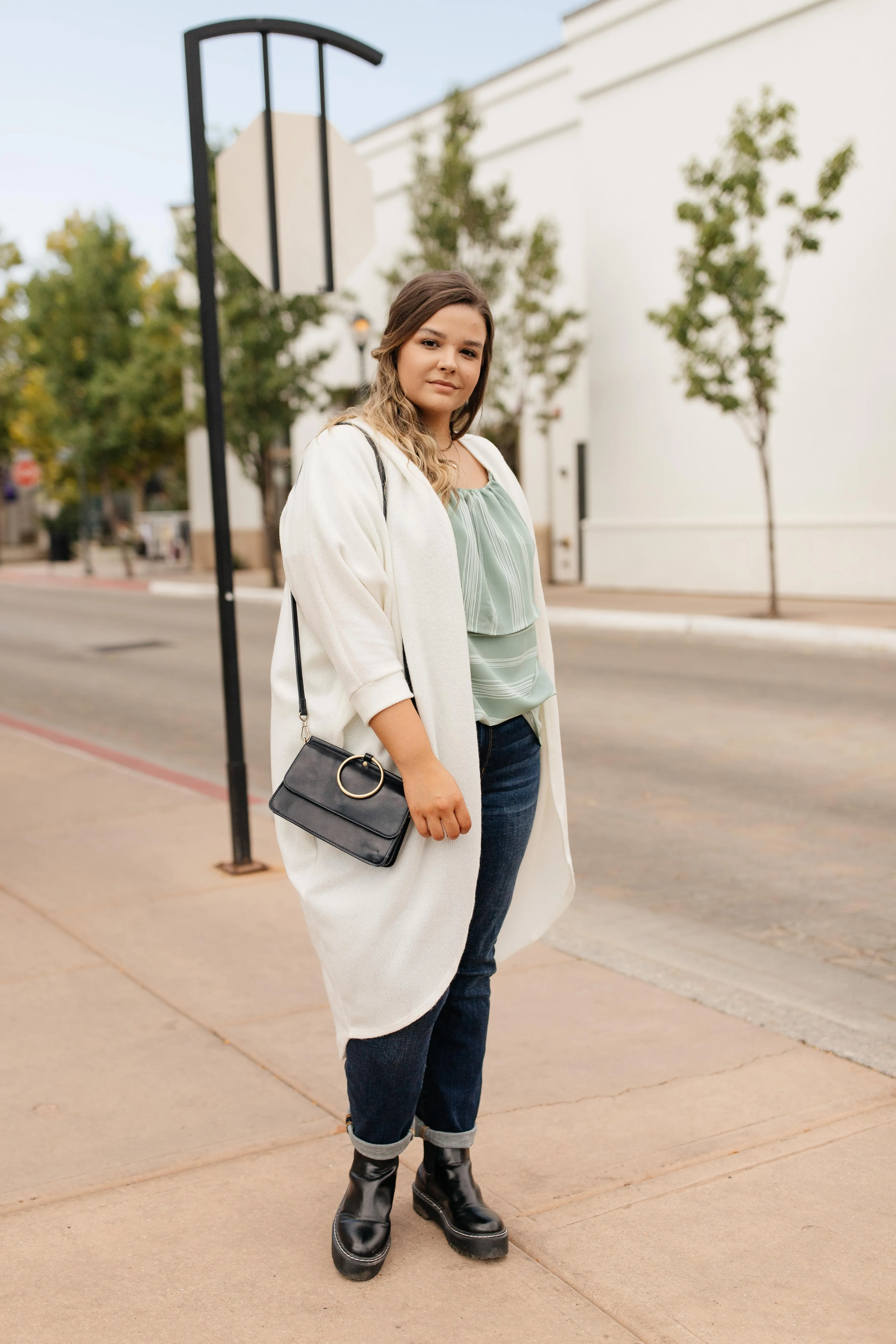 Cozy Chenille Cardi In Ivory