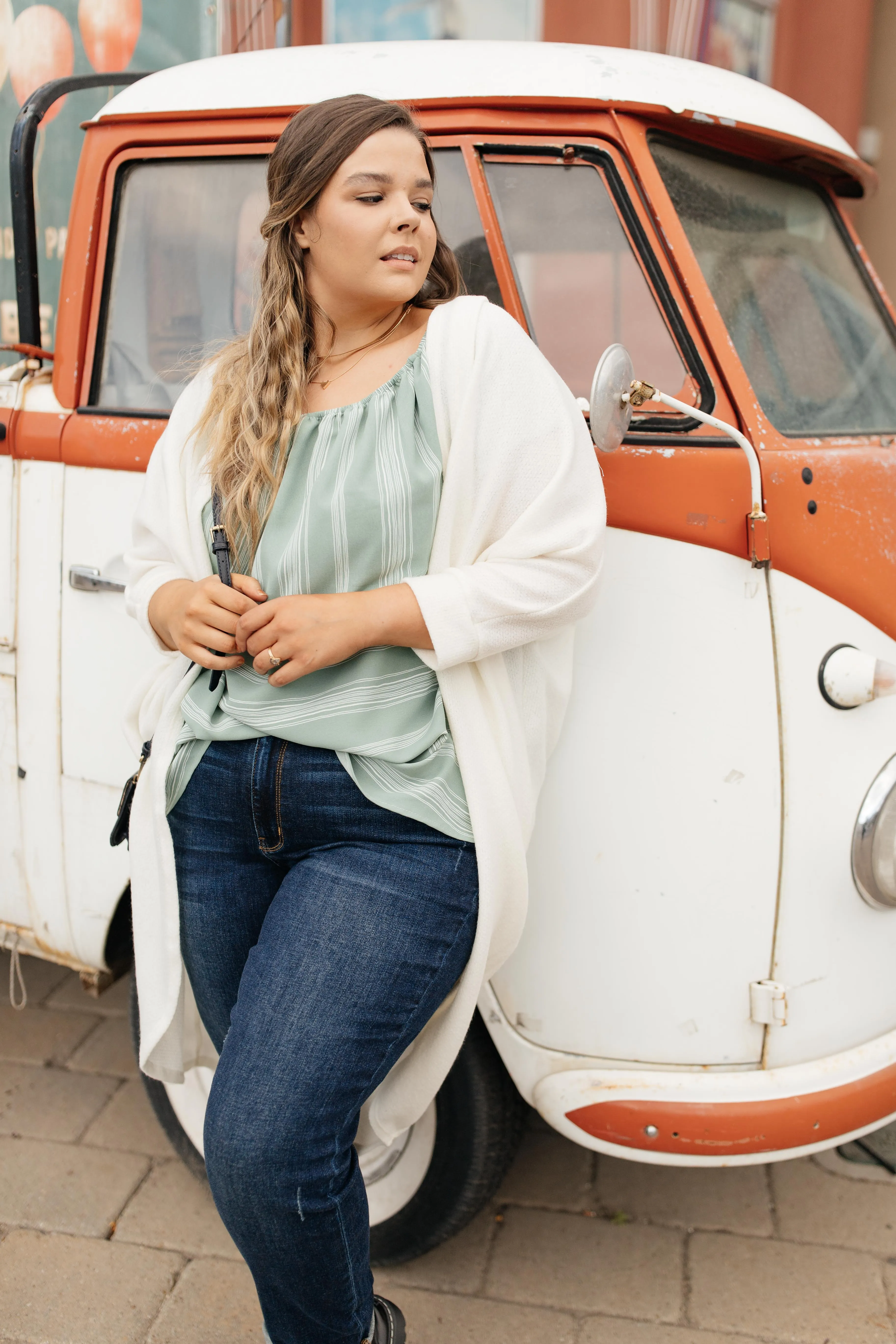 Cozy Chenille Cardi In Ivory