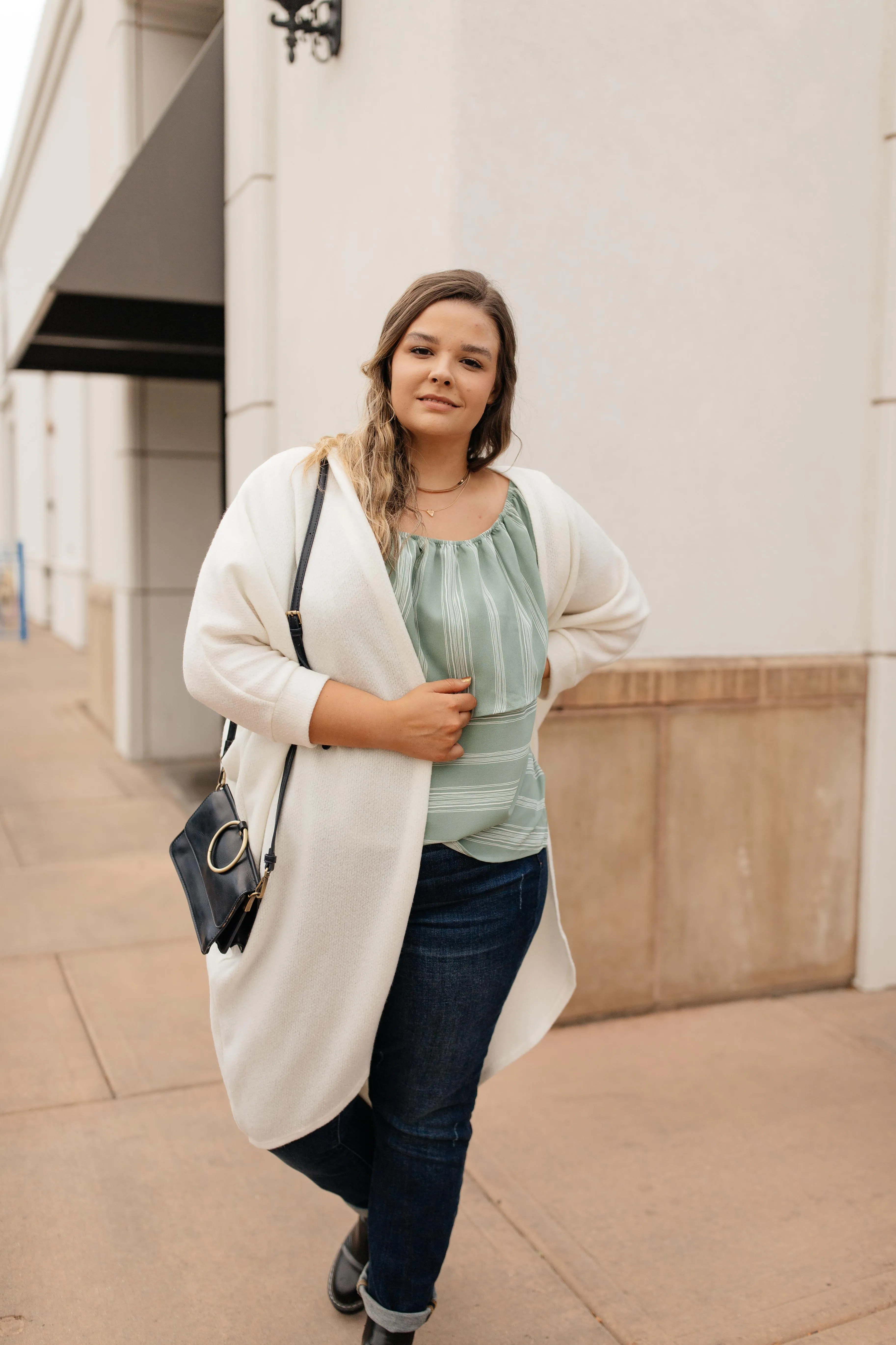 Cozy Chenille Cardi In Ivory