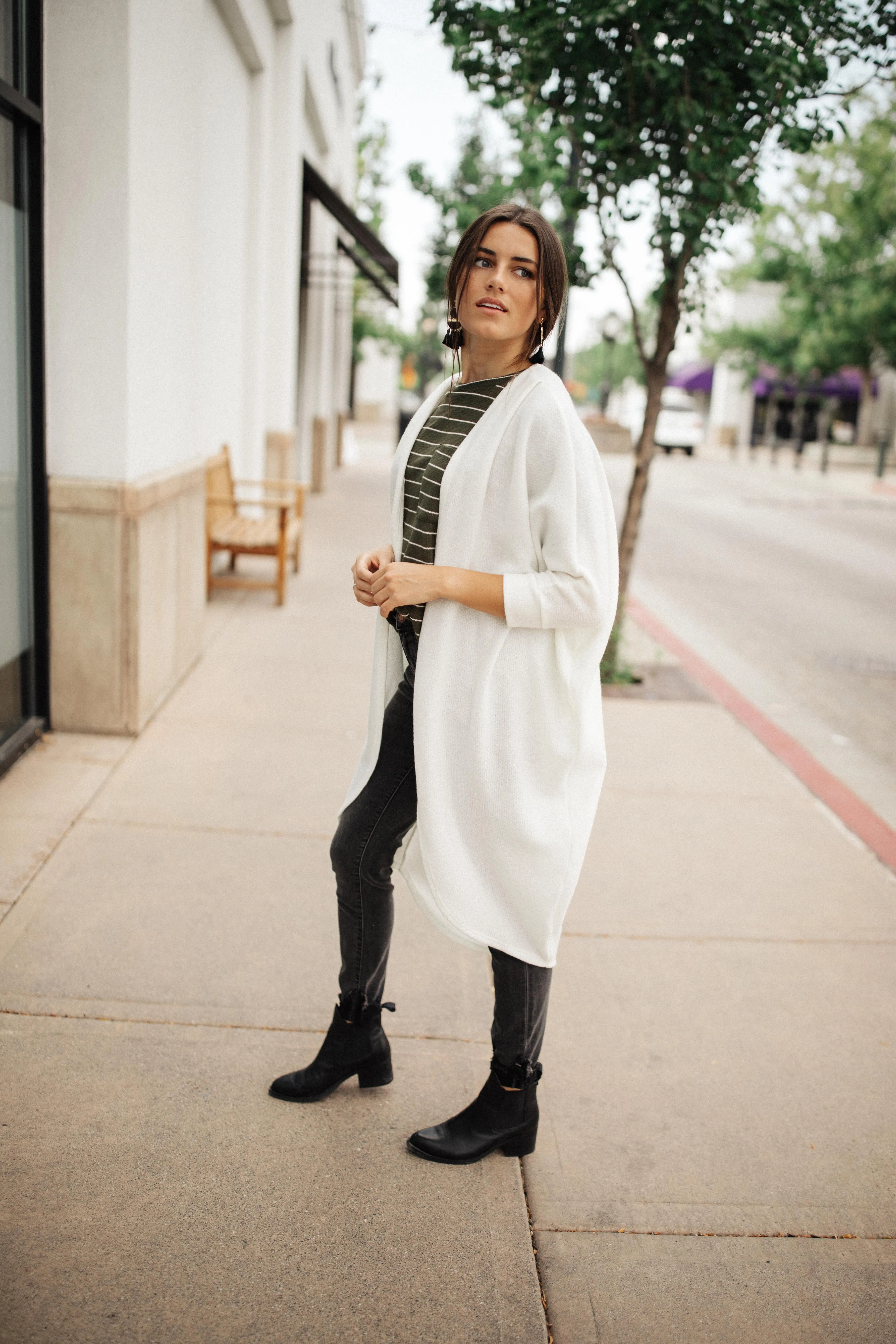 Cozy Chenille Cardi In Ivory