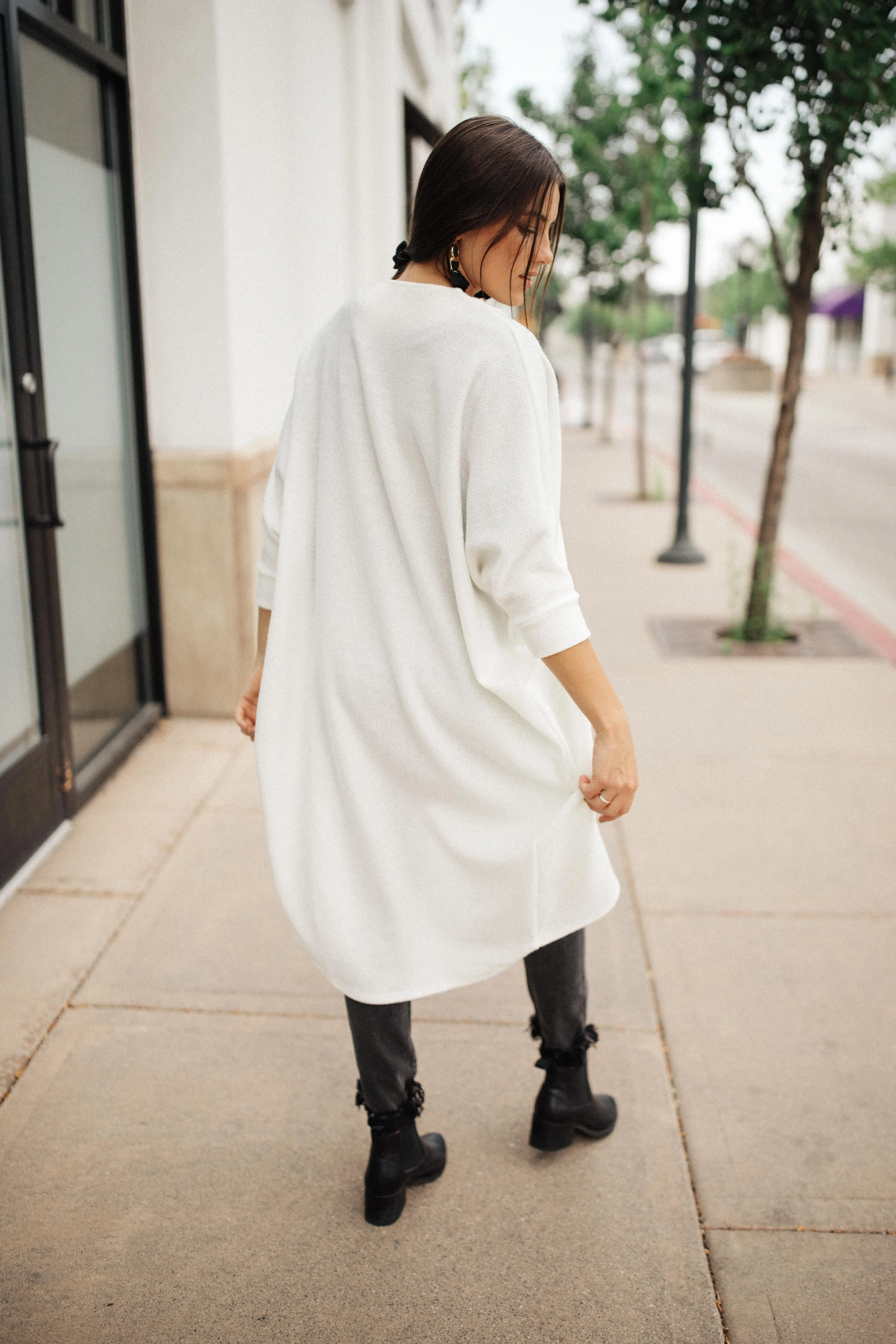 Cozy Chenille Cardi In Ivory