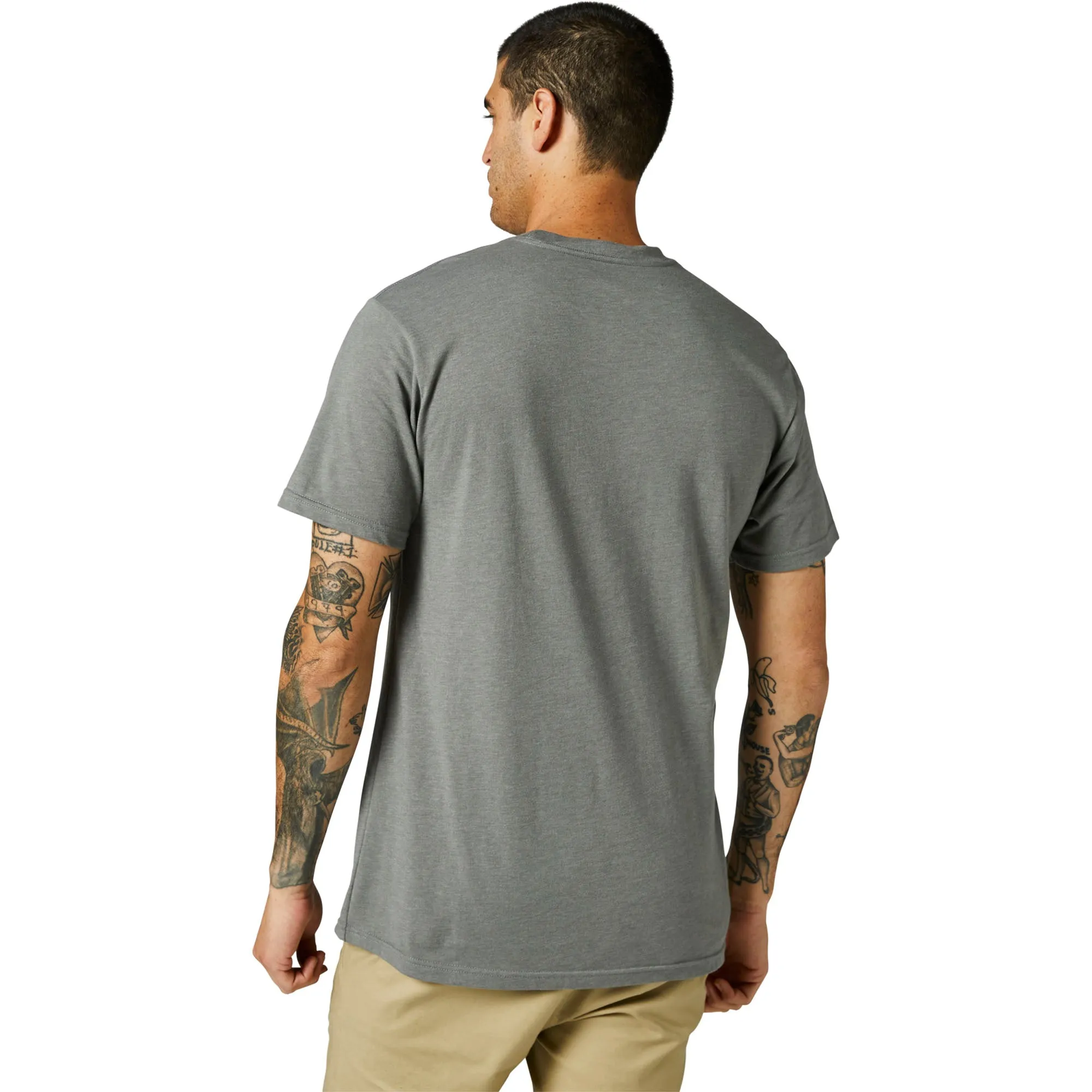 Fox Racing  Mens Heather Graphite Pinnacle Premium Tee T-Shirt Short Sleeve