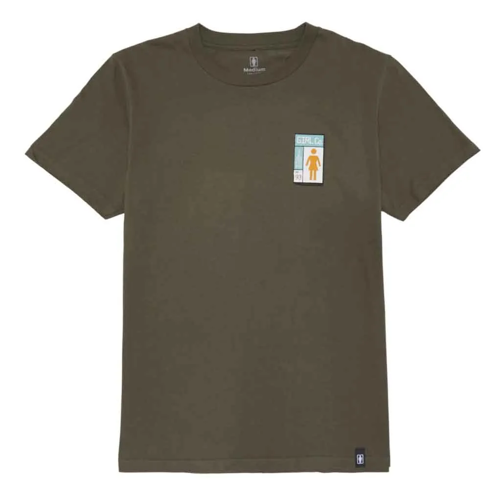 Girl Gridbox S/S Tee - Olive