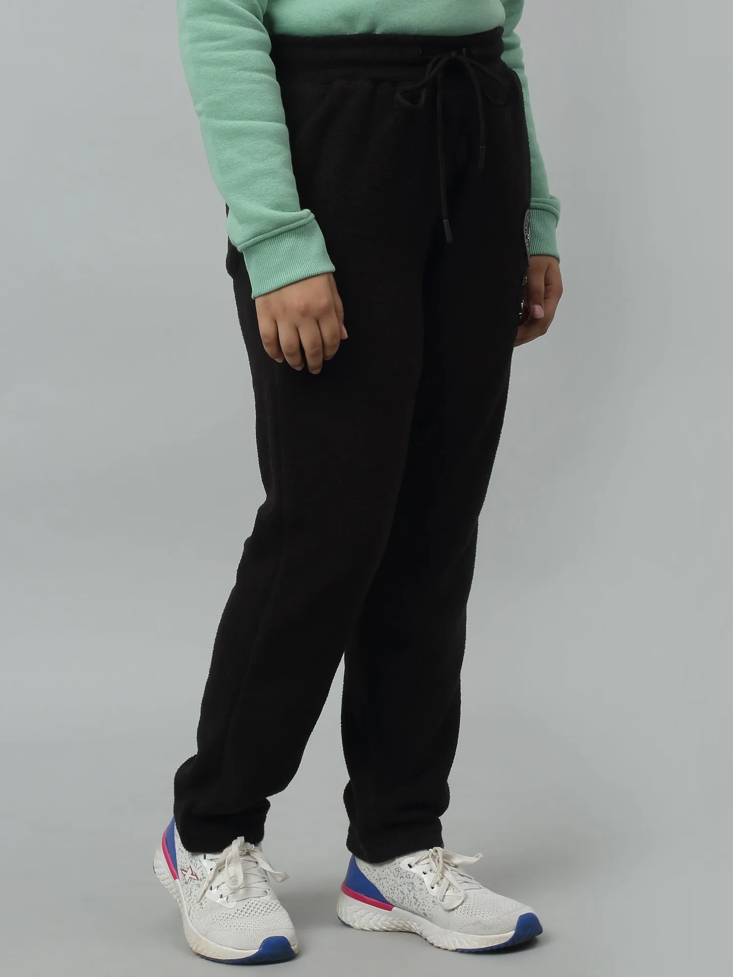 Girls Casual Black Track Pants