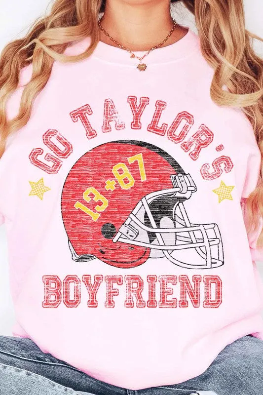 GO TAYLORS BOYFRIEND FOOTBALL OVERSIZED SWEATSHIRT