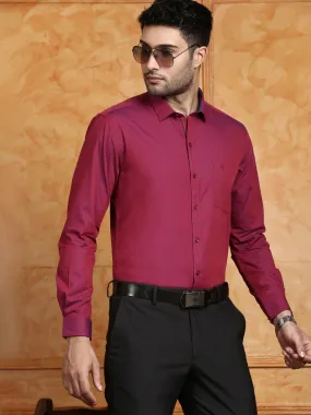 Men 100% Cotton Shirt Purple G111