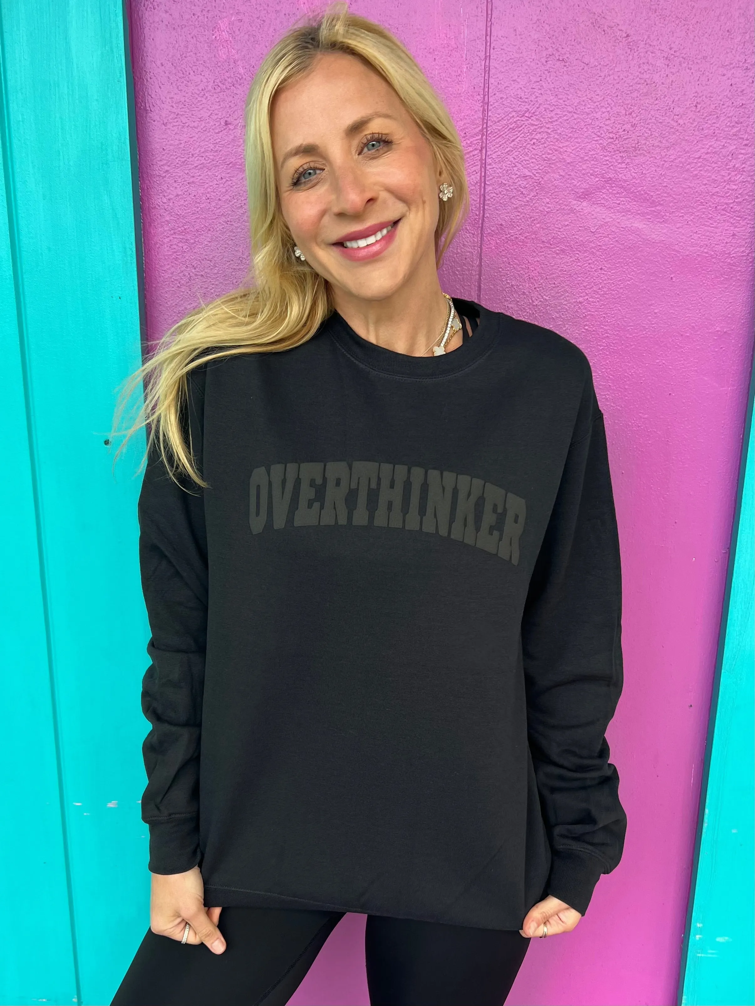 Overthinker Black Sweatshirt