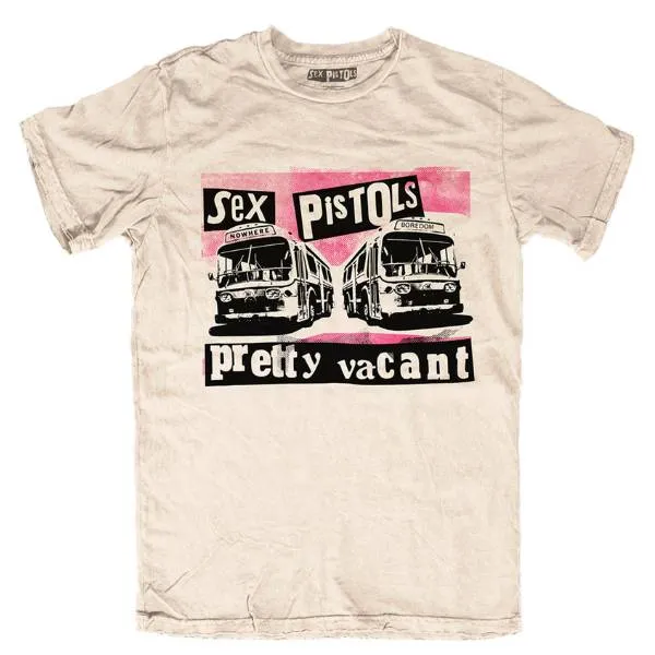 Sex Pistols Adult T-Shirt - Beige - Pretty Vacant