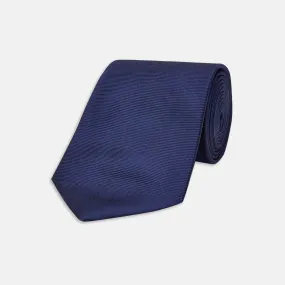 Slim Navy Twill Silk Tie