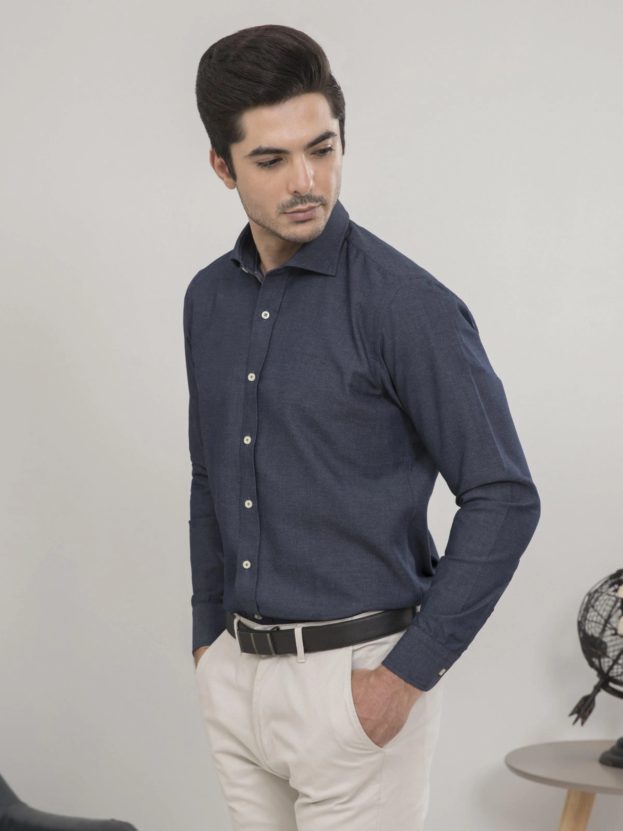 SMART SHIRT FULL SLEEVE NAVY BLUE