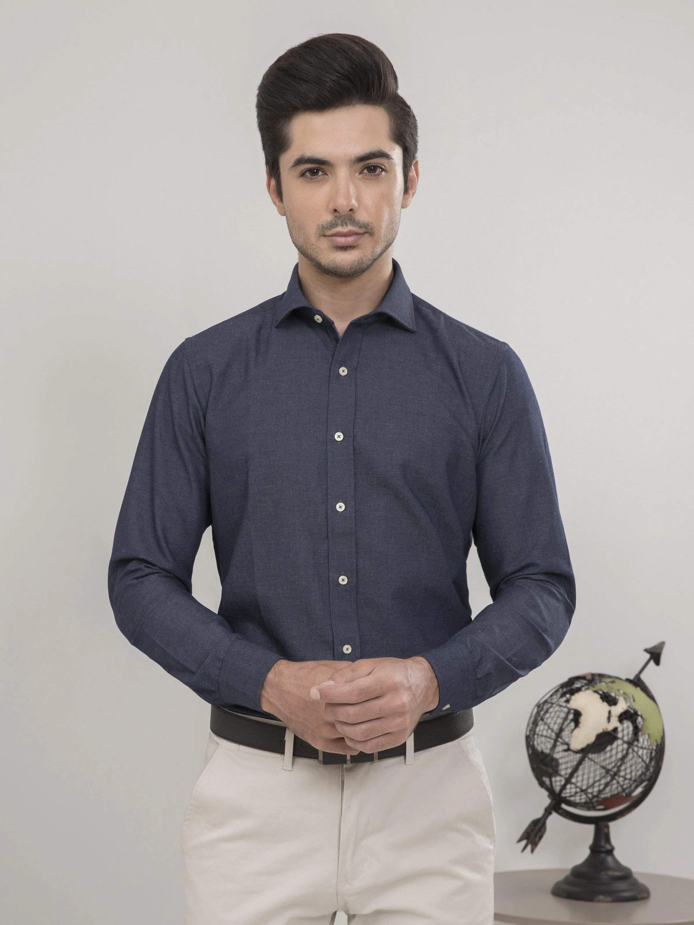 SMART SHIRT FULL SLEEVE NAVY BLUE