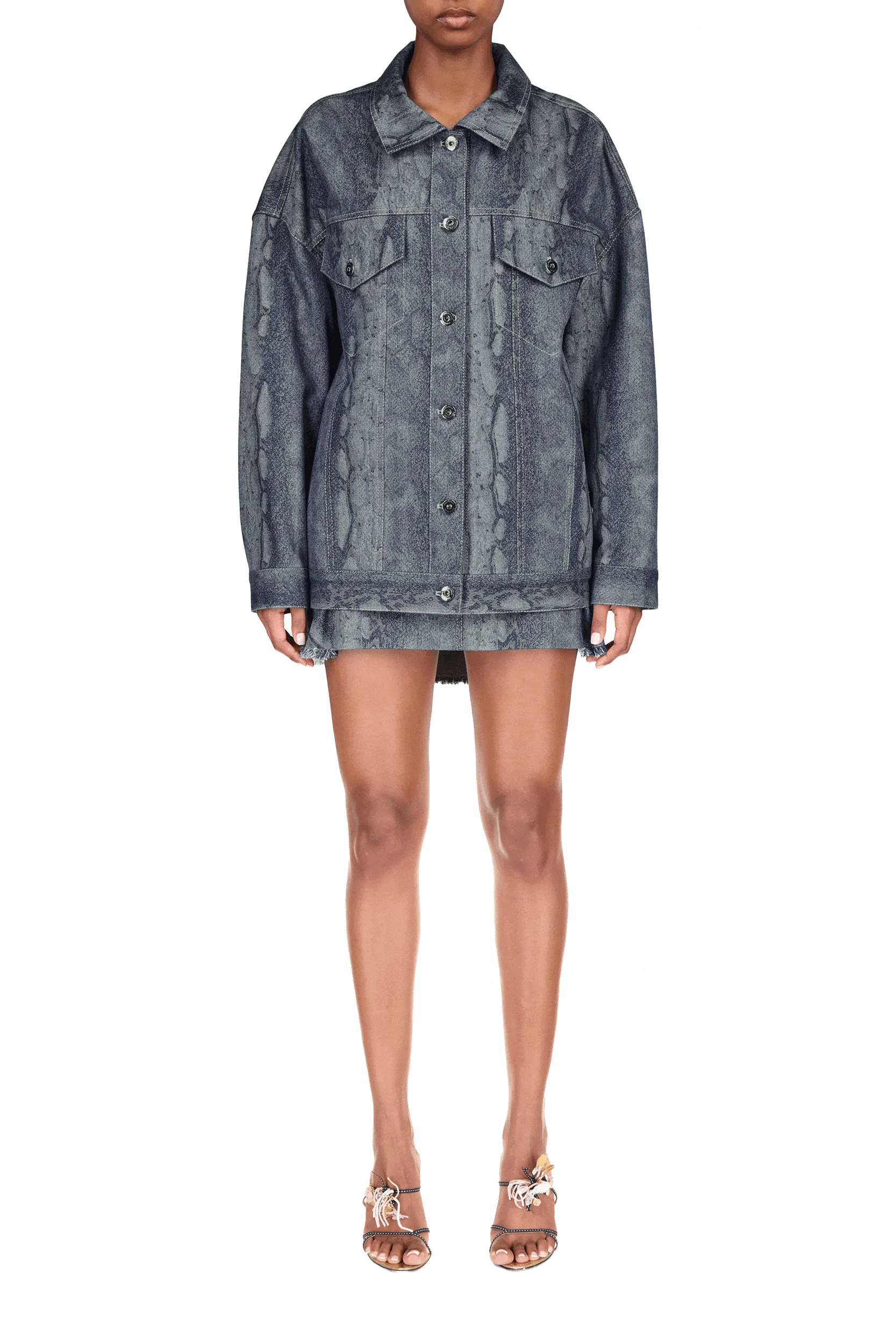 Snake Oversized Denim Jacket