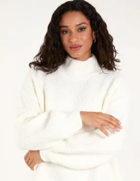 Textured High Neck Jumper