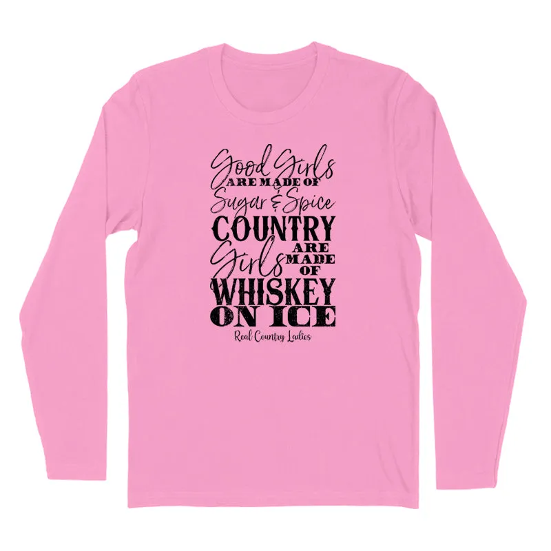 Whiskey On Ice Black Print Hoodies & Long Sleeves