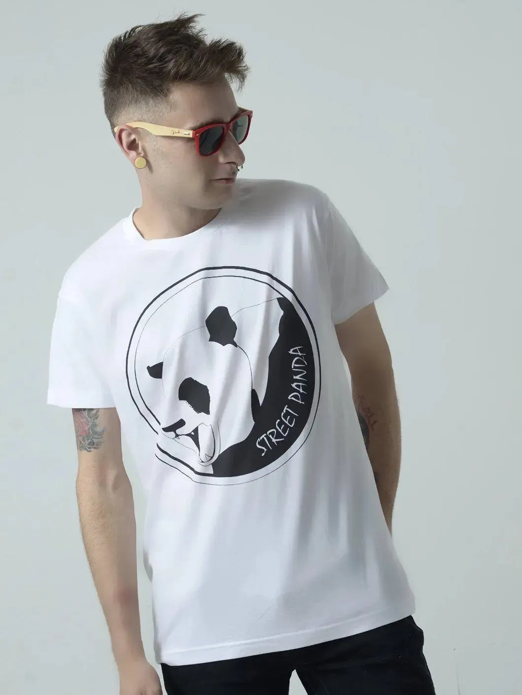 White Classic Panda Unisex Tee