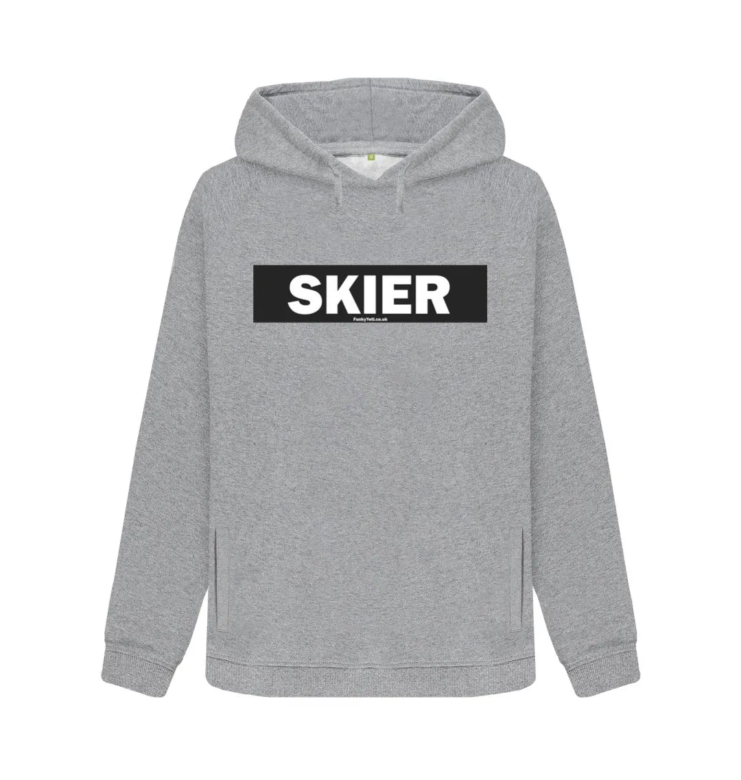 Women's Skier Censor Bar Organic Pullover Hoodie