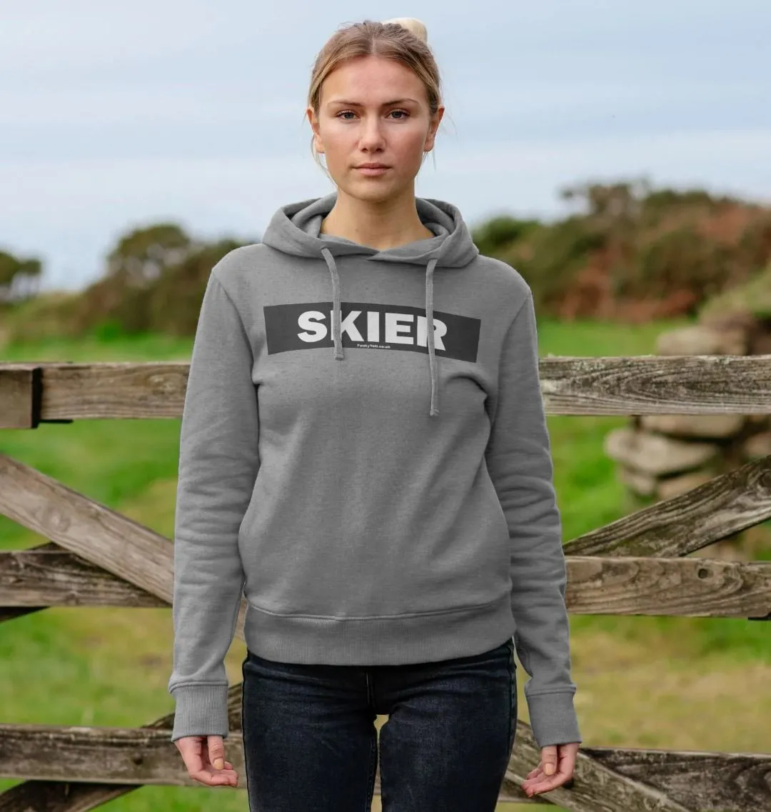 Women's Skier Censor Bar Organic Pullover Hoodie